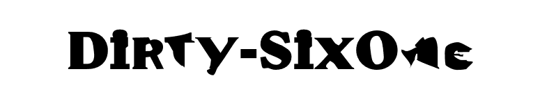 Dirty-SixOne font preview
