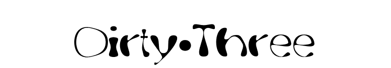 Dirty-Three font preview