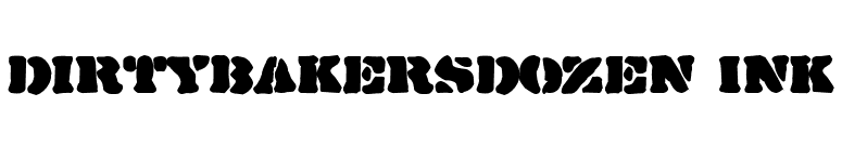 DirtyBakersDozen Ink font preview