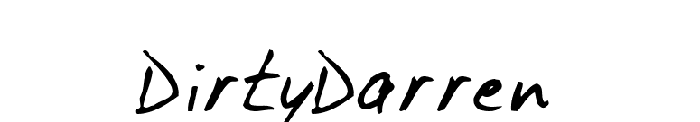 DirtyDarren font preview