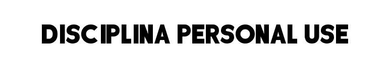 DISCIPLINA PERSONAL USE font preview