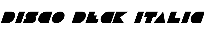 Disco Deck Italic font preview