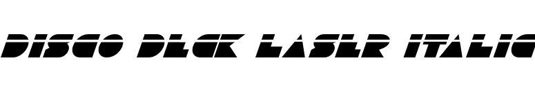 Disco Deck Laser Italic font preview