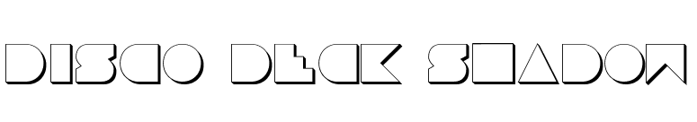 Disco Deck Shadow font preview