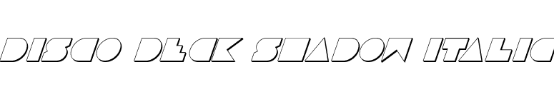 Disco Deck Shadow Italic font preview
