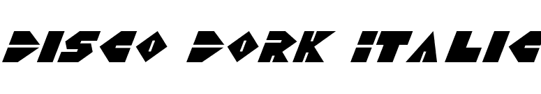 Disco Dork Italic font preview