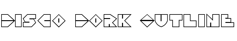 Disco Dork Outline font preview