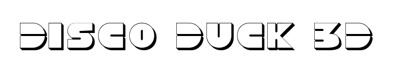 Disco Duck 3D font preview