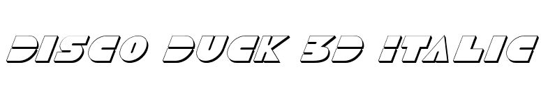 Disco Duck 3D Italic font preview