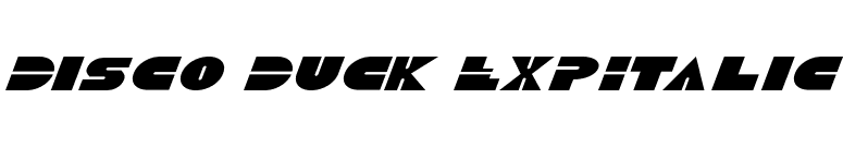 Disco Duck ExpItalic font preview