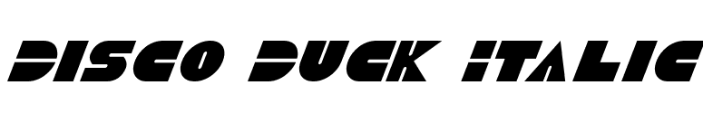 Disco Duck Italic font preview