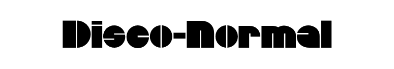 Disco-Normal font preview