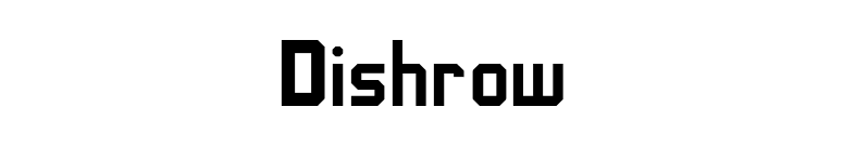 Dishrow font preview