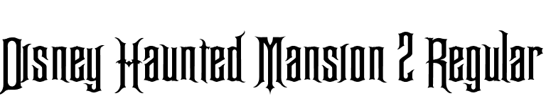 Disney Haunted Mansion 2 Regular font preview