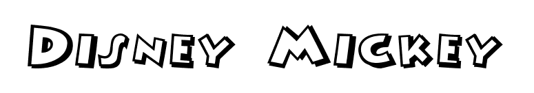 Disney Mickey font preview