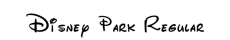 Disney Park Regular font preview