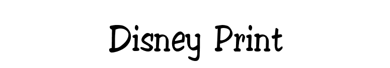 Disney Print font preview