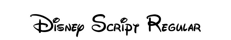 Disney Script Regular font preview