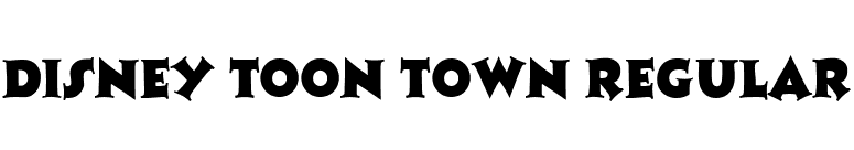 Disney Toon Town Regular font preview