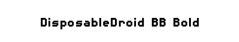 DisposableDroid BB Bold font preview