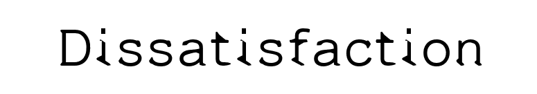 Dissatisfaction font preview
