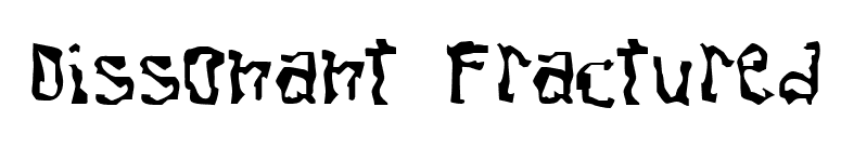 Dissonant Fractured font preview