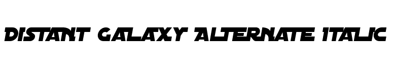 Distant Galaxy Alternate Italic font preview