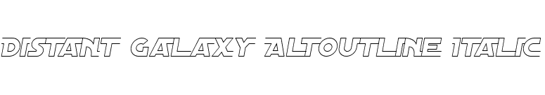 Distant Galaxy AltOutline Italic font preview