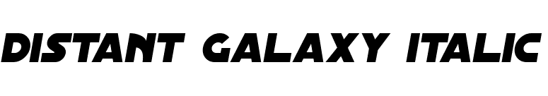 Distant Galaxy Italic font preview
