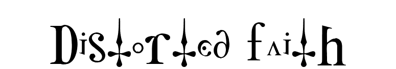 Distorted Faith font preview