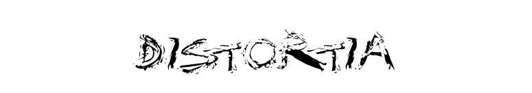 Distortia font preview
