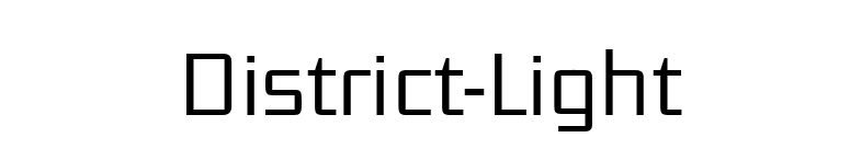 District-Light font preview