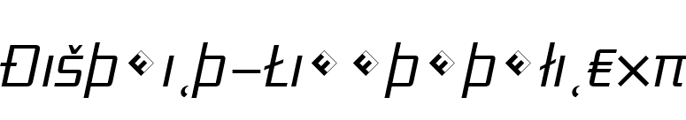 District-LightItalicExp font preview