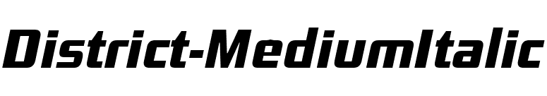 District-MediumItalic font preview