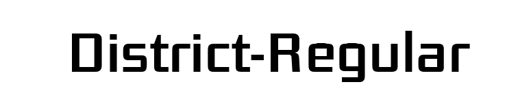 District-Regular font preview