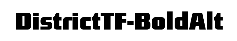 DistrictTF-BoldAlt font preview