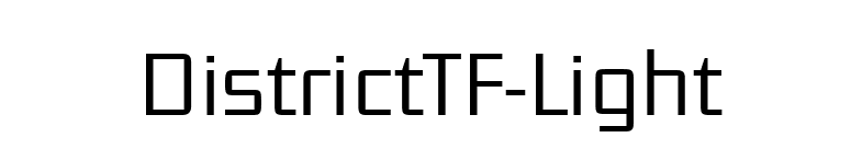 DistrictTF-Light font preview