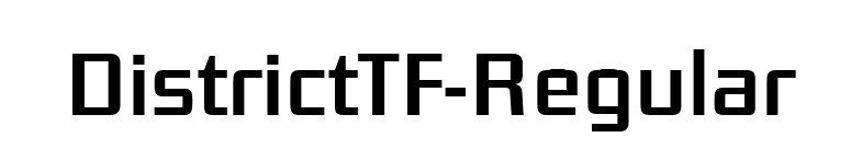 DistrictTF-Regular font preview