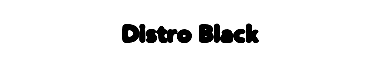 Distro Black font preview