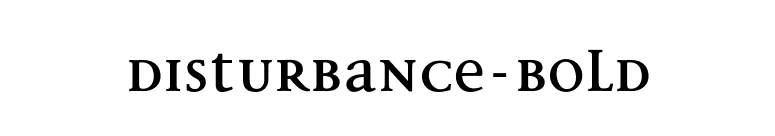 Disturbance-Bold font preview