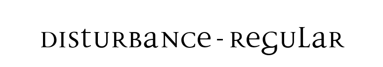 Disturbance-Regular font preview