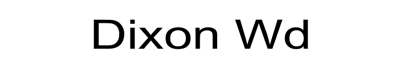 Dixon Wd font preview