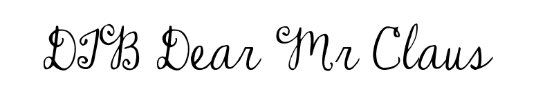 DJB Dear Mr Claus font preview