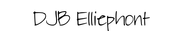 DJB Elliephont font preview