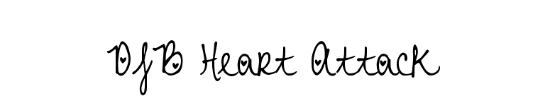 DJB Heart Attack font preview