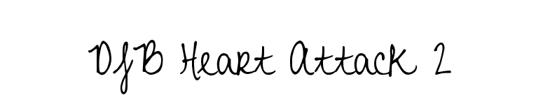 DJB Heart Attack 2 font preview
