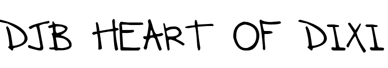 DJB HEART OF DIXI font preview