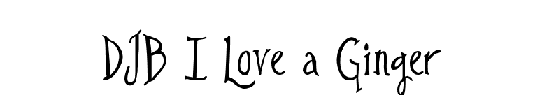 DJB I Love a Ginger font preview
