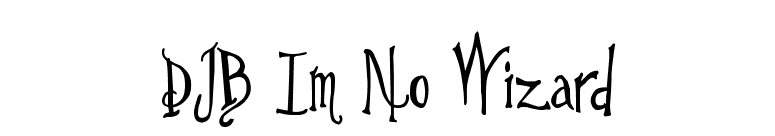 DJB Im No Wizard font preview