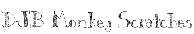 DJB Monkey Scratches font preview